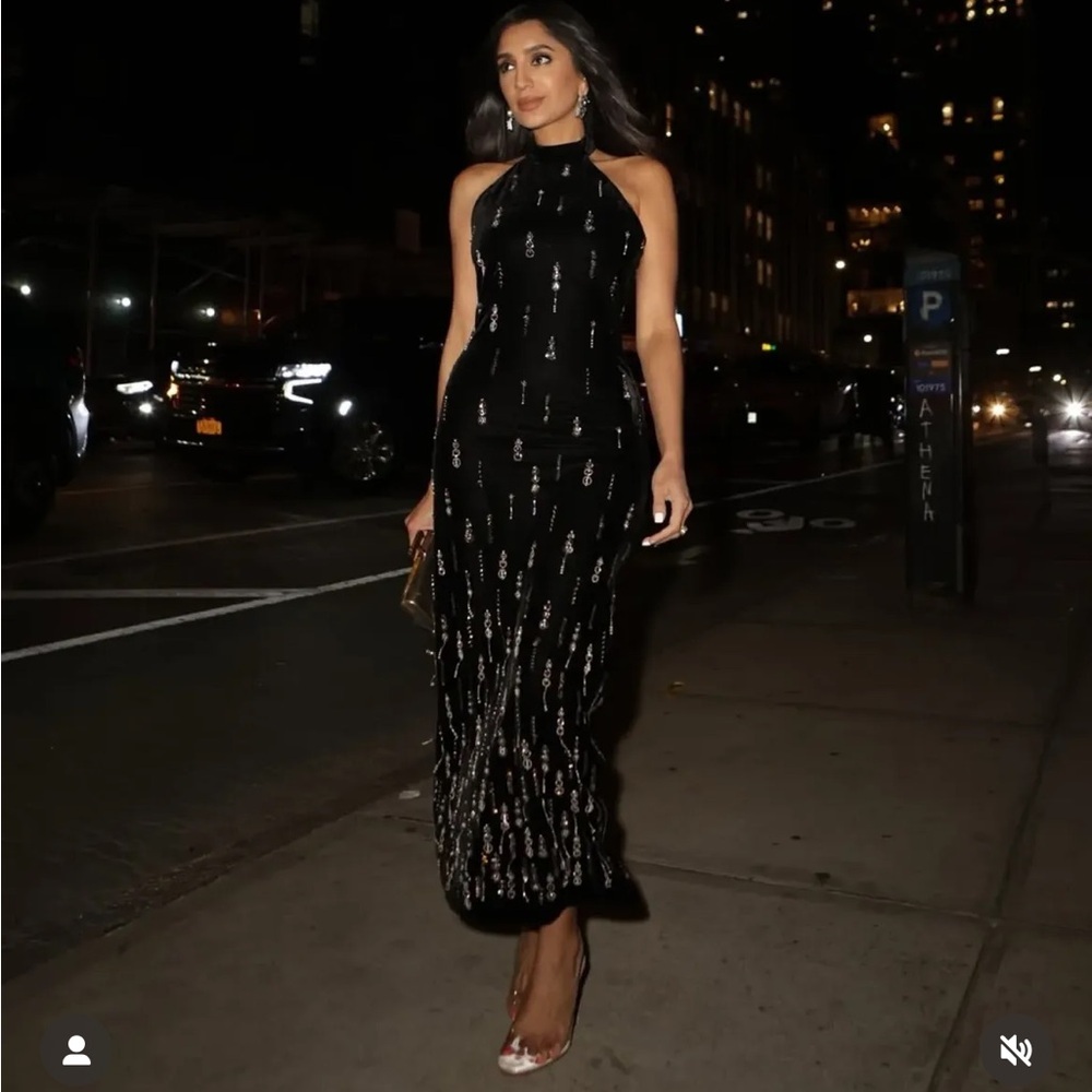TREND NEW ! ZARA  BEADED VELVET DRESS 
🚨price firm no discount on this dress